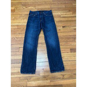 Men's Dark Blue Straight-Leg Jeans